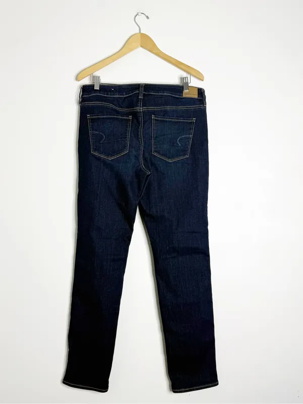 American Eagle Skinny Next Level Stretch Jeans Size 14 Long Dark Wash - Image 2