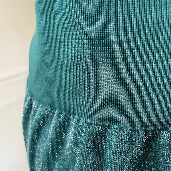 ASOS South Beach Seamless Glitter Green Silver Leggings Sports Bra Activewear Se - Image 6
