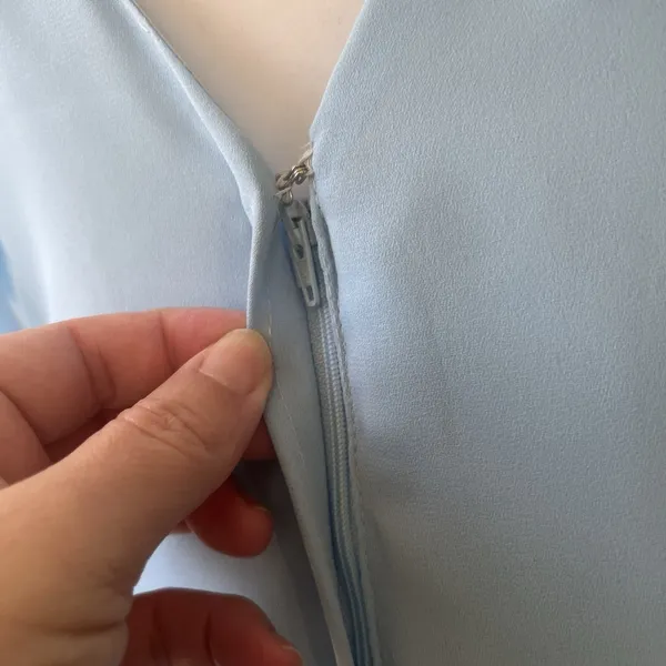 Vintagew Drop waist Long sleeve Blue Dress - Image 7
