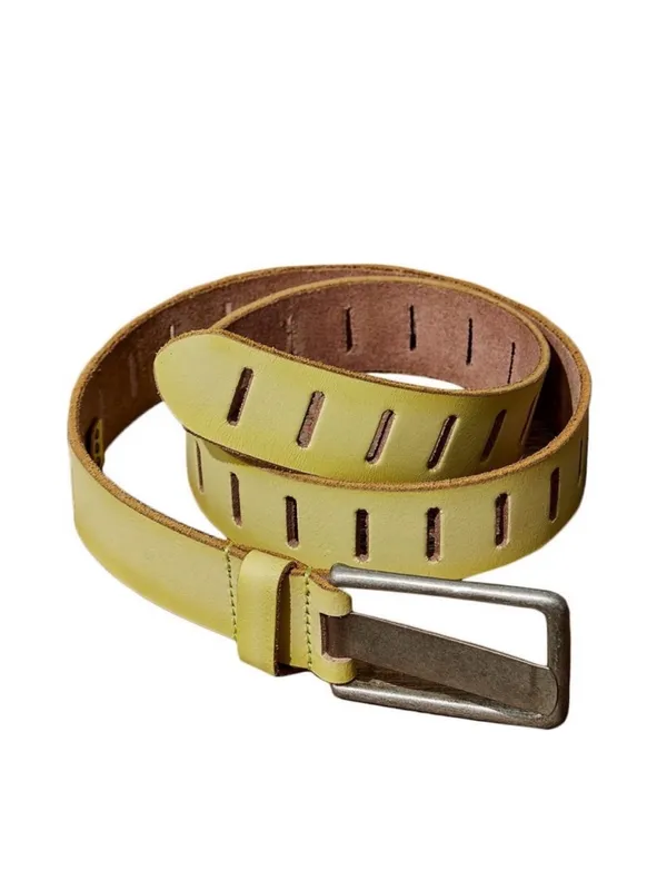 We The Free buff leather Jona belt, yellow, size S/M - Image 2