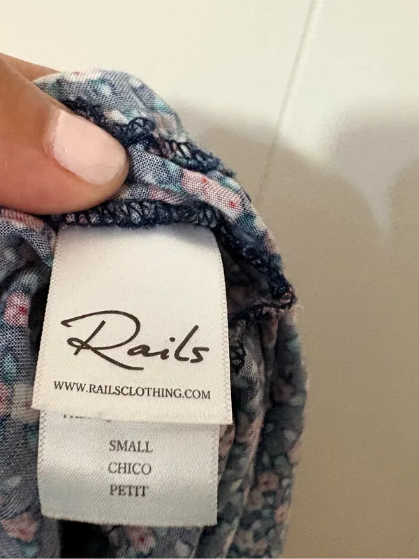 Rails Minka Wildflower Floral Tie Front Romper Navy Size S - Image 10