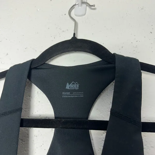 REI Co Op Womens Black Racerback Sports Bra‎ XL Athletic Workout Gym - Image 2