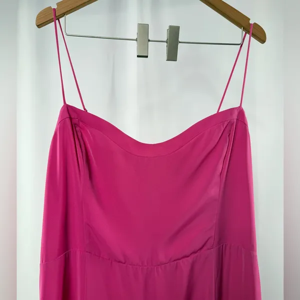 NWT Abercrombie & Fitch Slip Midi‎ Dress in Pink Size Extra Large Tall - Image 5