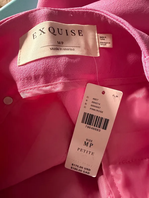 Anthropologie Exquise Garofano Wide Leg Pants Pink Size MP - Image 7