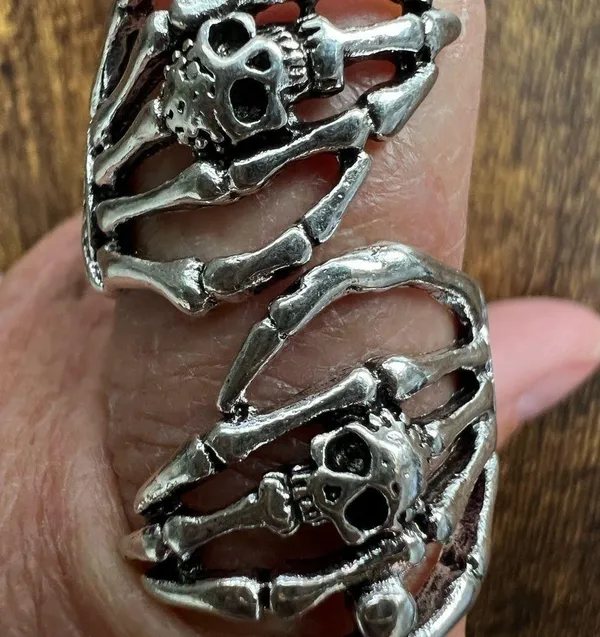 Skull skeleton ring Silver - Image 6
