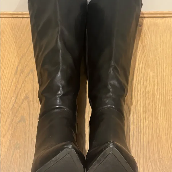 🍁 Journee Landree Wide Calf Black Heeled Boots, Size 11 - Image 15