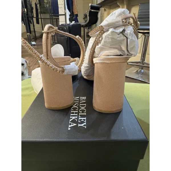 Badgley Mischka Becca rhinestone jeweled sandals size 6 Bridal Fairy - Image 5