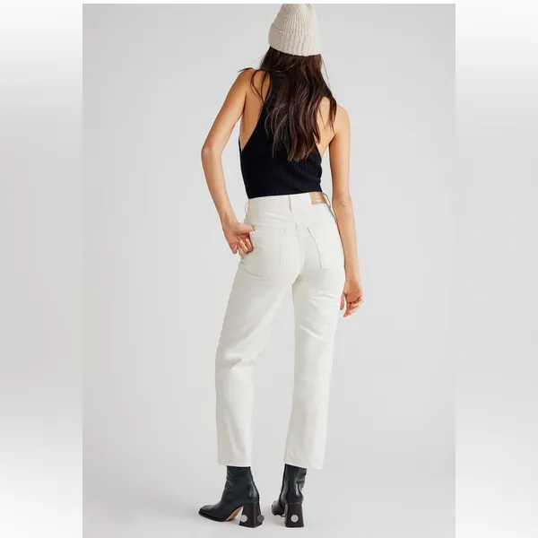 We The Free Pacifica straight legs dust white jeans s30 - Image 5