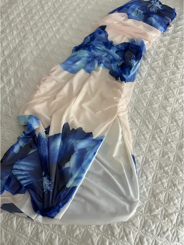 Floral Dress Blue - Image 4