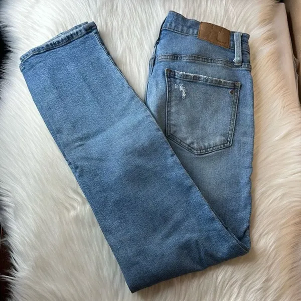 Madewell The Perfect Vintage Jean Distressed in Blue Wash Size 26 - Image 14