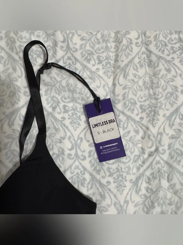 Pepper Limitless Wirefree Bra NEW Black - Image 4