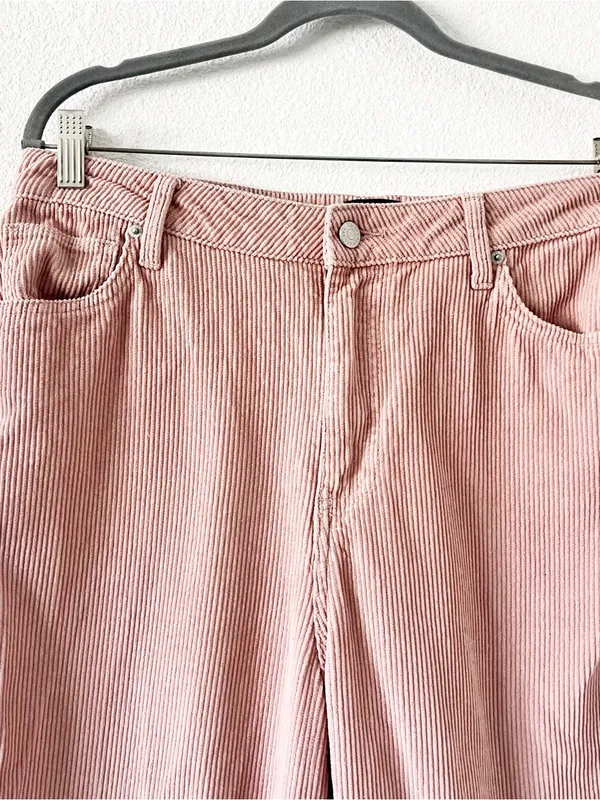 BDG Pink Corduroy Mom High Rise Straight Leg Pants - Image 3