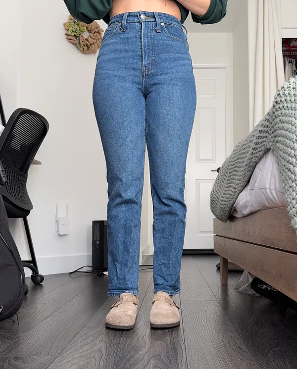 Madewell dark wash curvy perfect straight jeans - Image 4