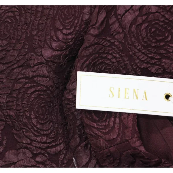 NWT Siena Womens Floral Jacquard Plunge Dress SATP1685 Wine Red 4 - Image 7