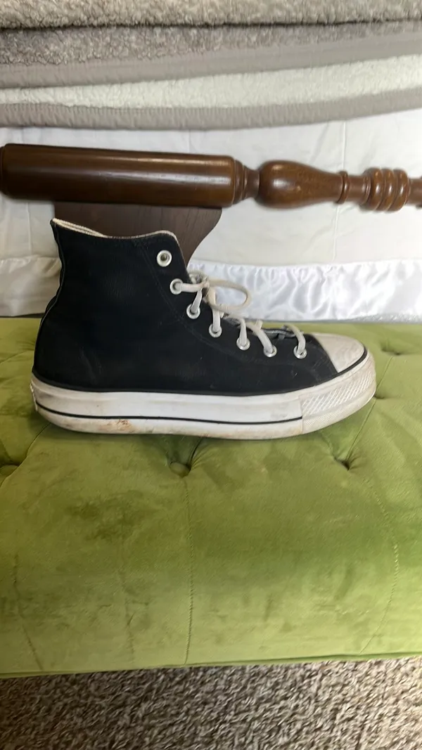 Converse High-Top Black All Star Chuck Taylor Platform Lift Women’s Shoes - Image 3