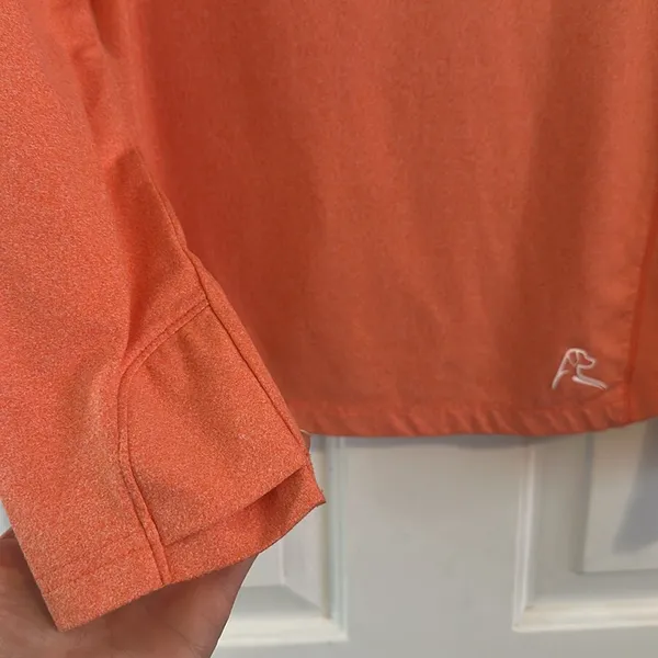 Rhoback Long Sleeve Quarter-Zip Pullover in‎ Coral - Image 5