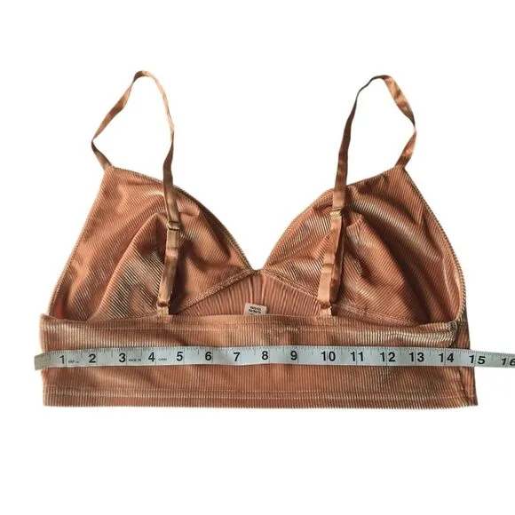 Victoria's‎ Secret Peach Ribbed Velvet Bralette XL - Image 5
