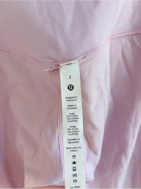 Lululemon Align High-Rise Light Pink Leggings Sz 2 - Image 6