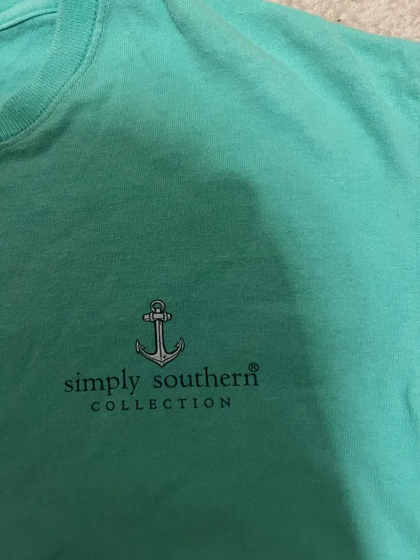 Blue/ Green Simply Southern T- Shirt - Image 2