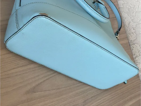 kate spade Baby Blue Leather Dome Satchel with Crossbody Strap - Image 8