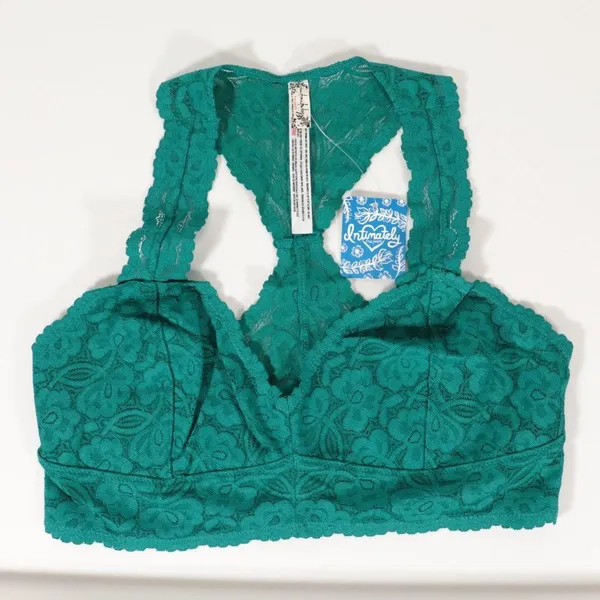 NWT Size S Free People Racerback Bralette Green Gallon Unlined Bralette - Image 7
