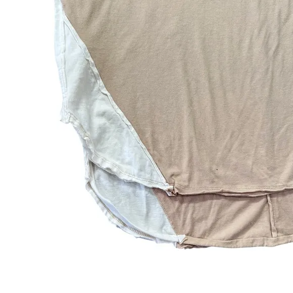 Blue Velvet Tan Star Embroidered V-Neck‎ Cotton Top Two-Tone Boho NEW Oversized - Image 6