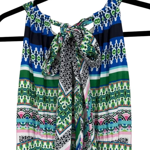 NWT Eliza J Scarf Print Chiffon Maxi Dress‎ Size 2 Vacation Feminine Colorful - Image 8