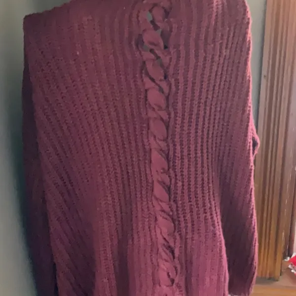 Urban Outfitters BDG Dark Red Knit Button-Up Cardigan Sweater Sz. - Image 5