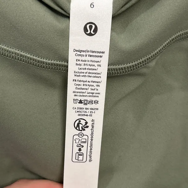NWT lululemon Align High-Rise Pant 25” size 6 Desert Green Authentic - Image 5
