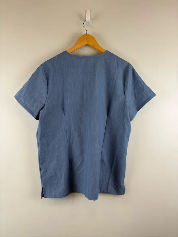 Figs Scrubs Catarina Size XL One Pocket VNeck Scrub Top Blue 1002618 PO 7715 - Image 3