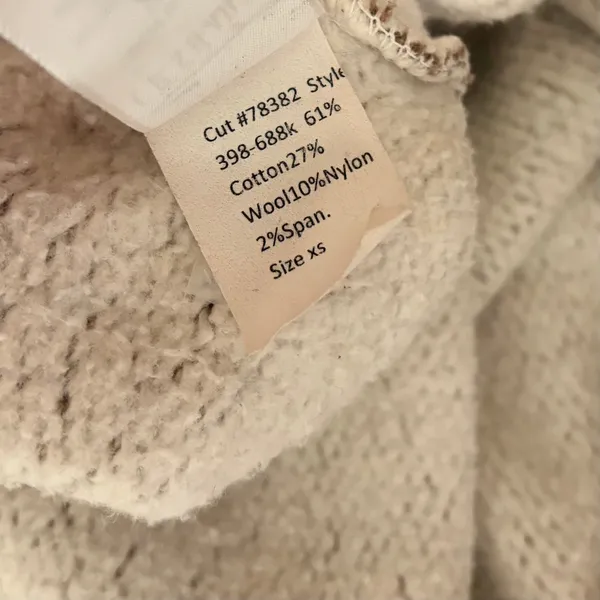 Anthropologie CP SHADES Pam Cotton Wool Sweatshirt Sweater Brown XS Made USA - Image 11
