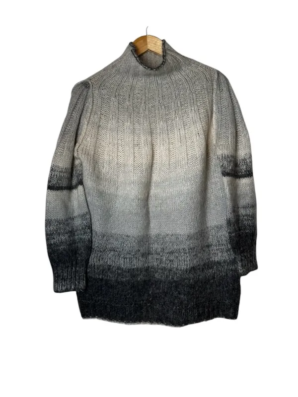 Anthropologie Mock Neck Sweater Oversized Cabin Western Boho Chic Winter - Image 2