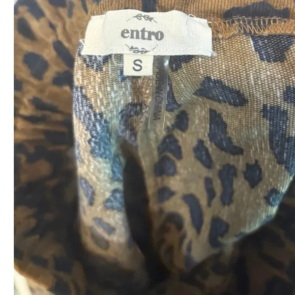 Entro Brown And Black Animal Print Skort‎ Size Small - Image 5
