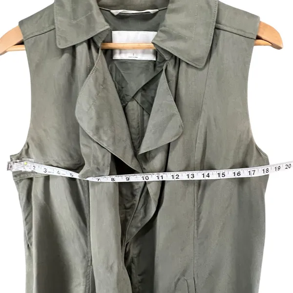 Babaton Aritzia Vest Womens S Sleeveless Trench Duster Long Open‎ Front Layering - Image 5