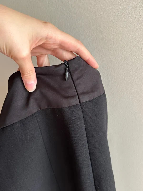 Commense High Waisted Satin Band Mini Skort, Black, Size XS - Image 12