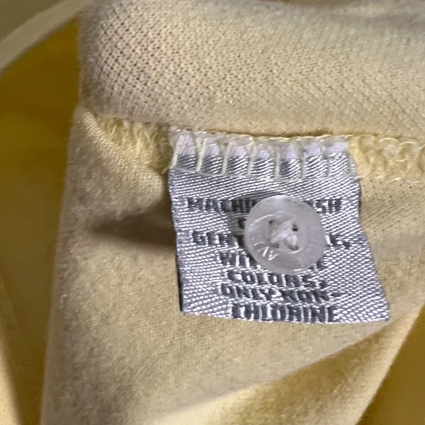 Butter Yellow‎ 3/4 button up Long Sleeve Henley Summer Top size Medium timeless - Image 5