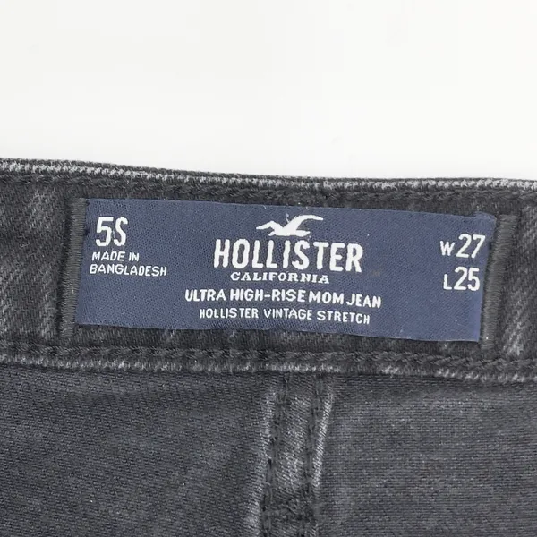 Hollister Mom Jeans Womens 27 Ultra High Rise Black Street 90s Retro Go See‎ - Image 10