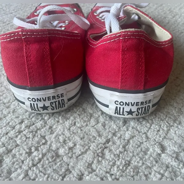 Converse Red and white Low-Top Gym Shoe - Image 5