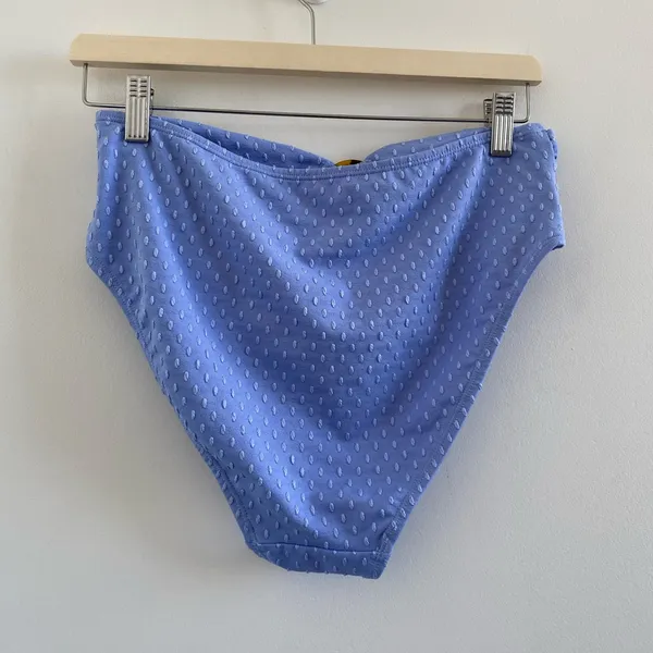 Cabana Del Sol Blue Textured Bikini Size Large - Image 6