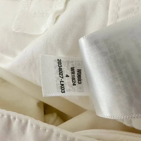 Madewell The Barrel Leg Utility Pant Garment Dyed Twill White Cargo US 4 NWT - Image 13