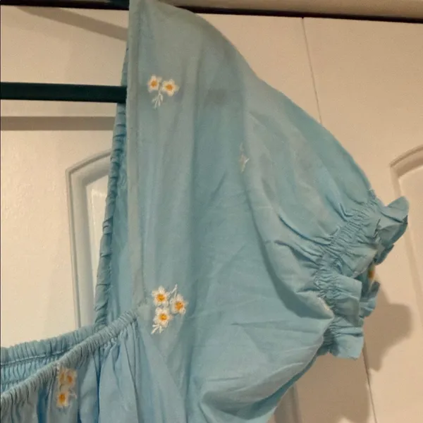 Cleobella Belinda Light Blue Mini‎ Dress large - Image 6