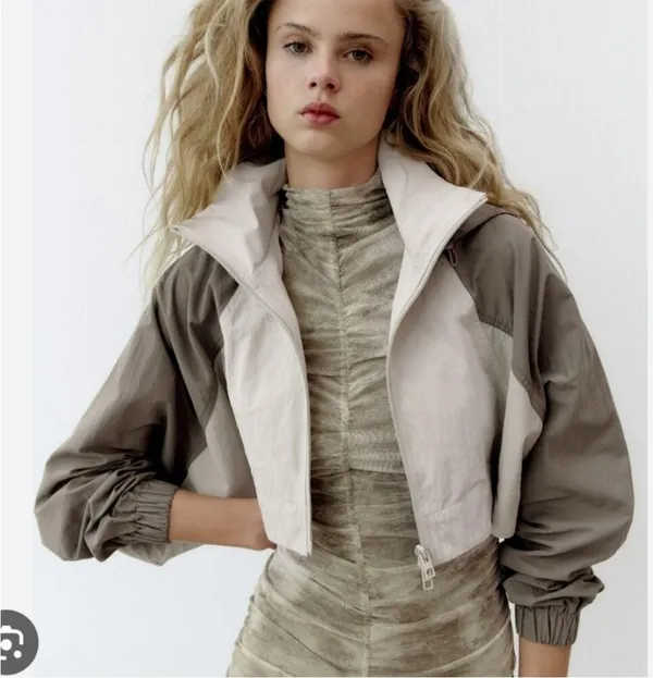 Zara 2 in 1 Parachute Jacket convertible full length coat rain waterproof - Image 14