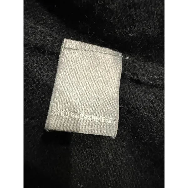 Neiman Marcus Cashmere Vest Womens Medium Black Draped‎ Open Front Cardigan Luxe - Image 6