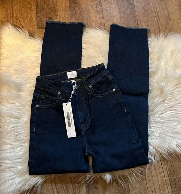 JONATHAN SIMKHAI River High Rise Straight Jeans In Rinse - Image 4