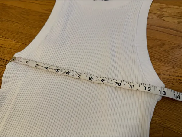 Zara White Ribbed Sleeveless Knit Tank top size M - Image 7