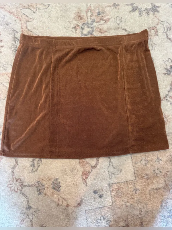 PrettyLittleThing Brown Mini Skirt - Image 2