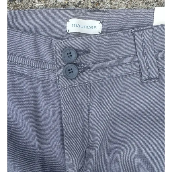Y2K‎ Maurices Women's Grey Dress Pant Trousers Flare Leg Polished SZ 11/ 12 NWT - Image 7