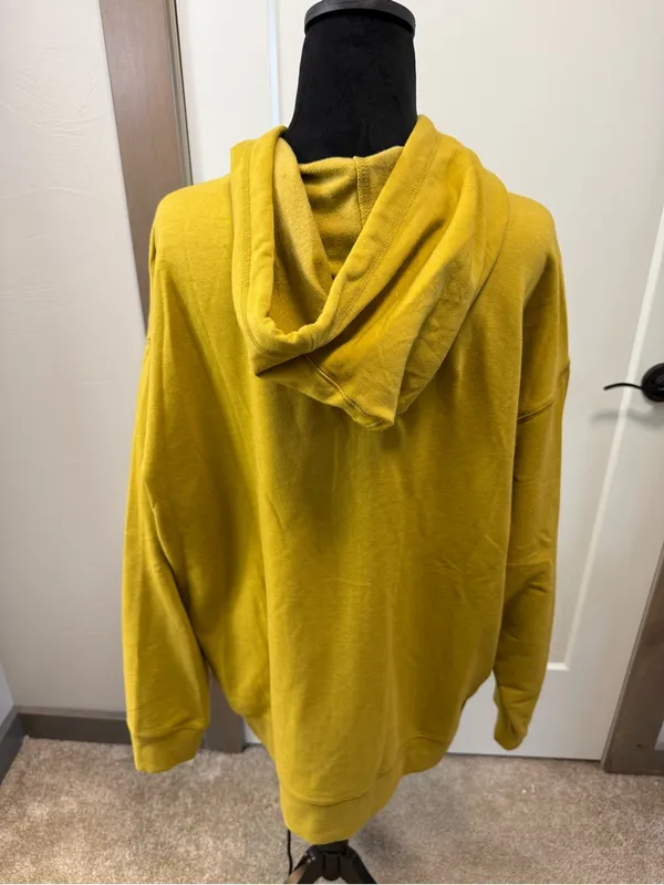 Eddie Bauer Mustard‎ Yellow Full Zip Hoodie Sweatshirt Hooded Spring Summer XLT - Image 4