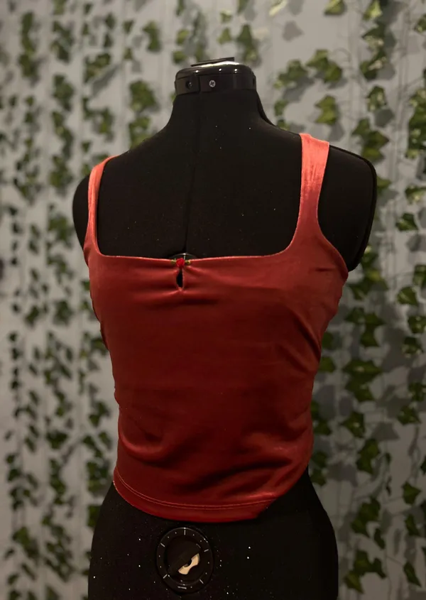 Wild Fable Y2K inspired Deep burgundy crop top - Image 2