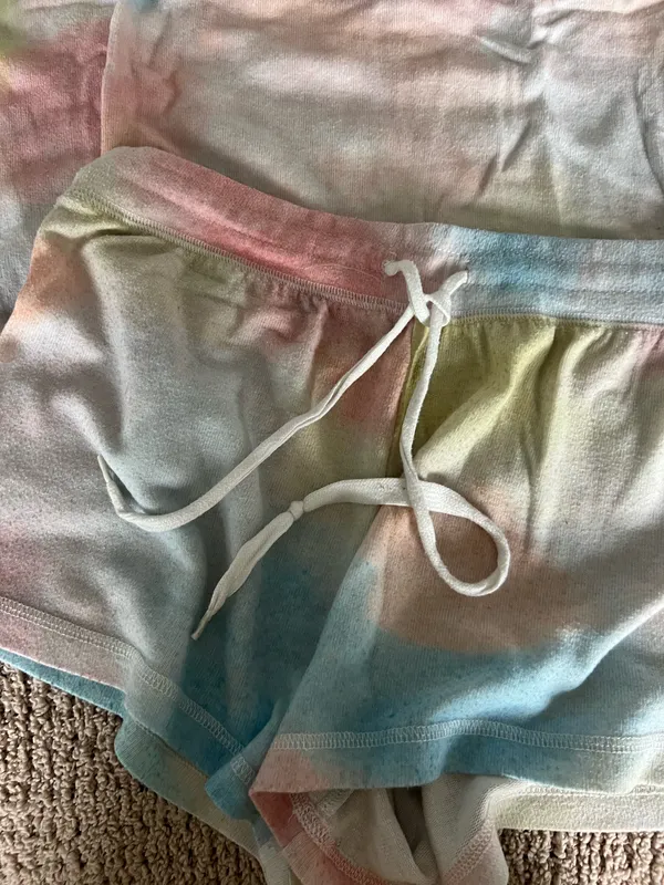 Ekouaer Rainbow tie-dye pyjama set Size S #loungewear #tie-dye - Image 2